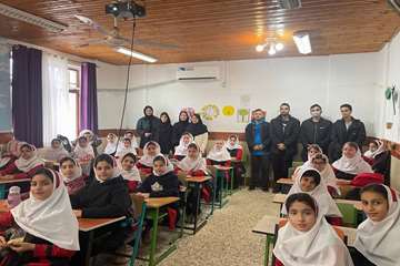 اجرای برنامه آموزشی مدیریت استرس در مدرسه ابتدایی دخترانه حضرت زینب احمد گوراب توسط دانشجویان کارشناسی